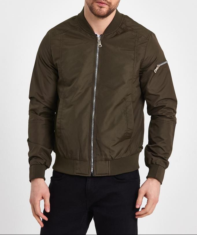 MUŠKA BOMBER JAKNICA MASLINASTA